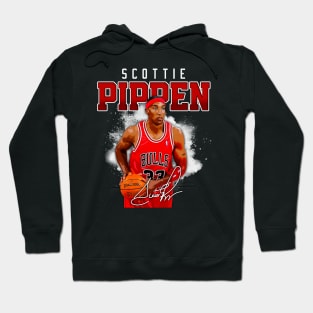 Scottie Pippen Basketball Legend Signature Vintage Retro 80s 90s Bootleg Rap Style Hoodie